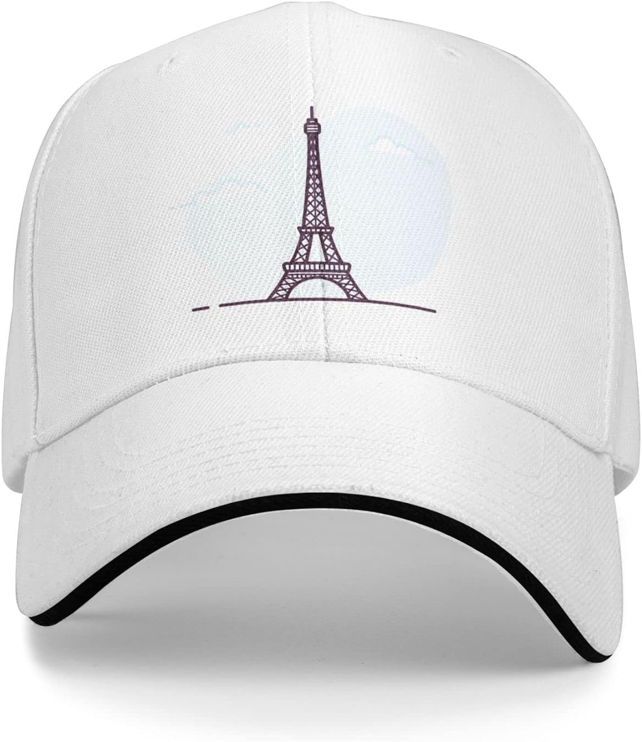 Dad Hat Cotton - Paris Eiffel Tower Baseball Cap, Retro