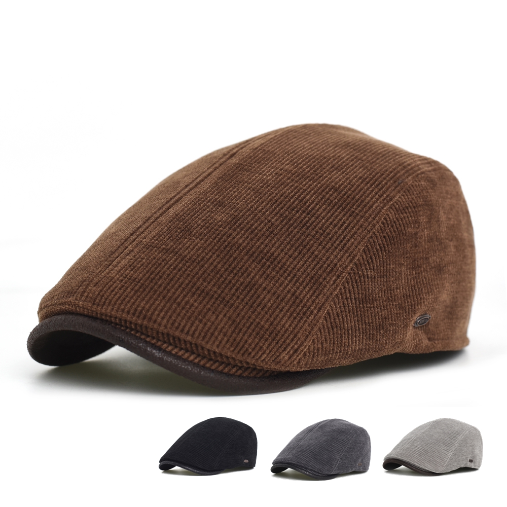 Dad Hat Cotton - Newsboy Cap Men Winter Thick Warm