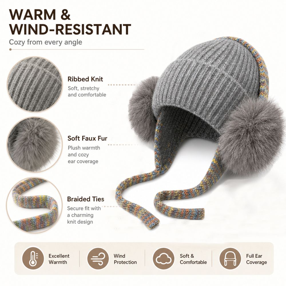 Retro Knit Ear Flap Beanie Cuf - Beanie Cuffed Knit review and price
