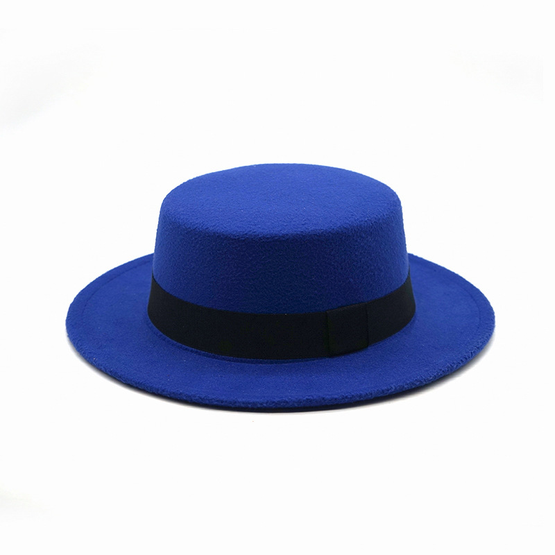 Flat Brim Wool Fedora Black Ri - Fedora Hat Wool review and price